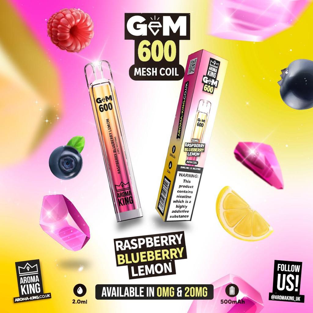 Aroma King - GEM 600 Disposable Vape Device - 0mg - Vapour Vape